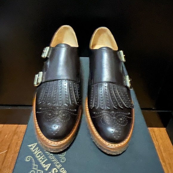 NIB The Office of Angela Scott Ms. Francoise Monkstrap in Chocolate Brown - Picture 11 of 14